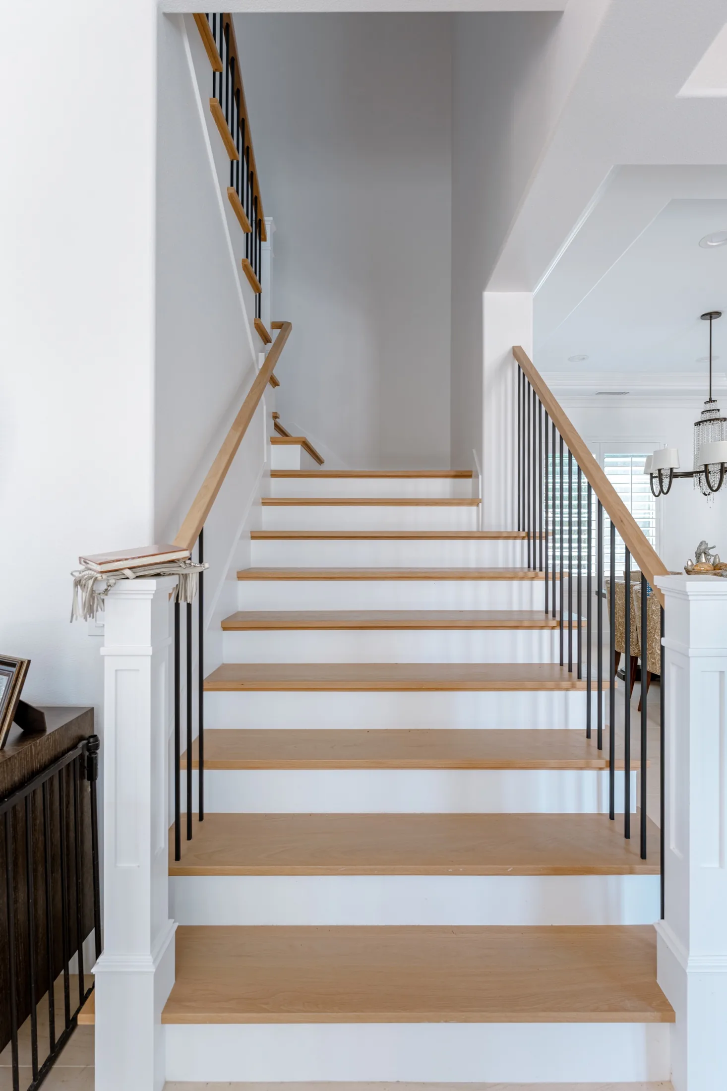Finished staircase and interior detailing photographed for Grattan Construction