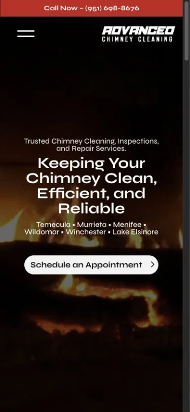 Mobile view of Advanced Chimney Cleaning