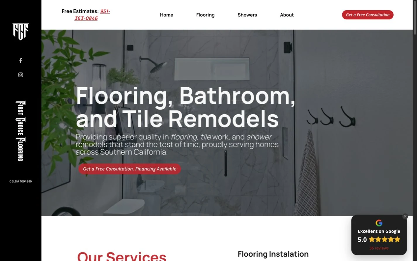 Desktop view of 1st Choice Flooring