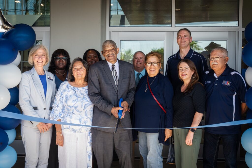 Community members at the Duarte High School Sports Park ribbon cutting