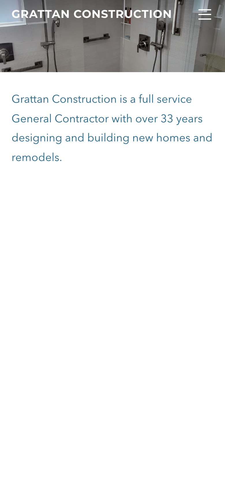 Grattan Construction website before, on a phone