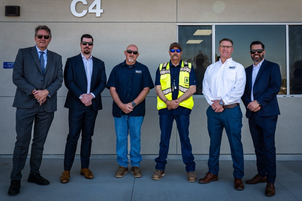 Neff team and project partners at the Beaumont USD Education Support Facility ribbon cutting in 2025