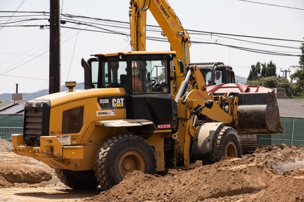 Pro-Craft worker beside equipment at Franklin Elementary School